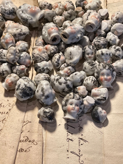 Vintage German Painted Doll heads by way of France