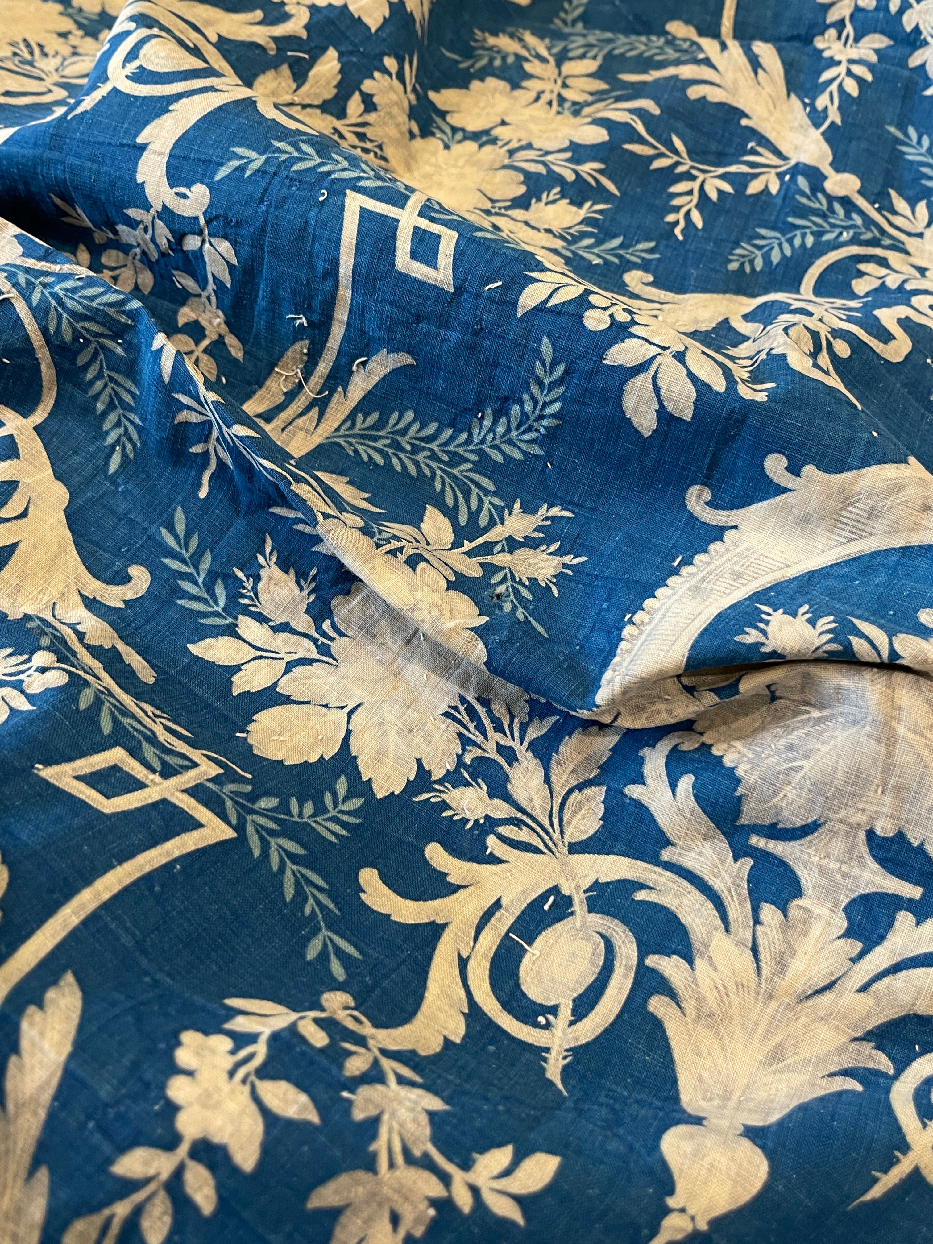 Antique 1800's French Morceau Cotton