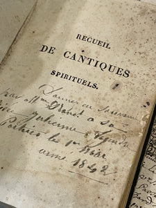 Antique 1805 - 1833 French Blue Paste Paper Books