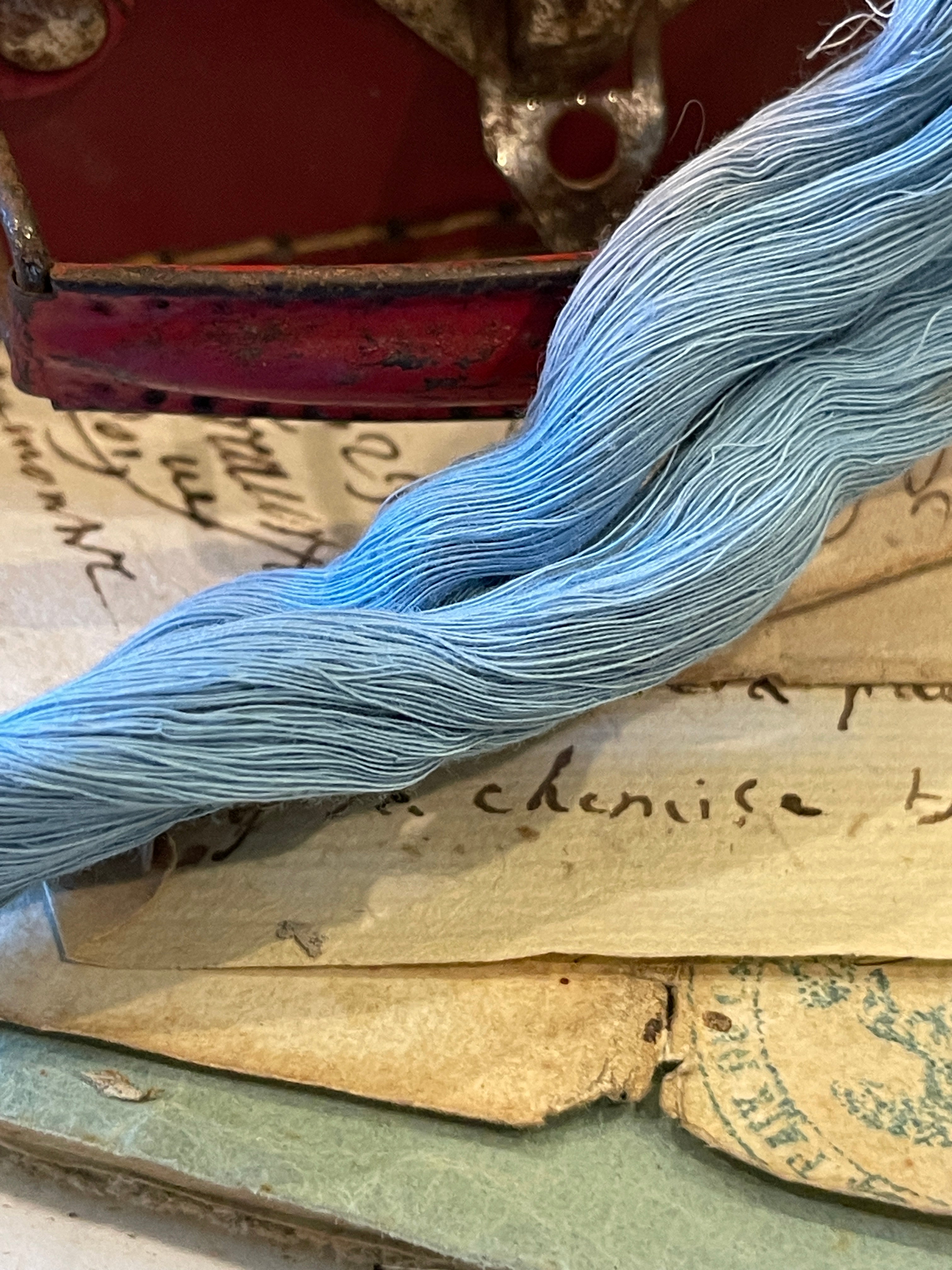 Beautiful Antique French Thread - Robins Egg Blue
