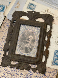 1800's - 1900's Pieced French Religious Icon