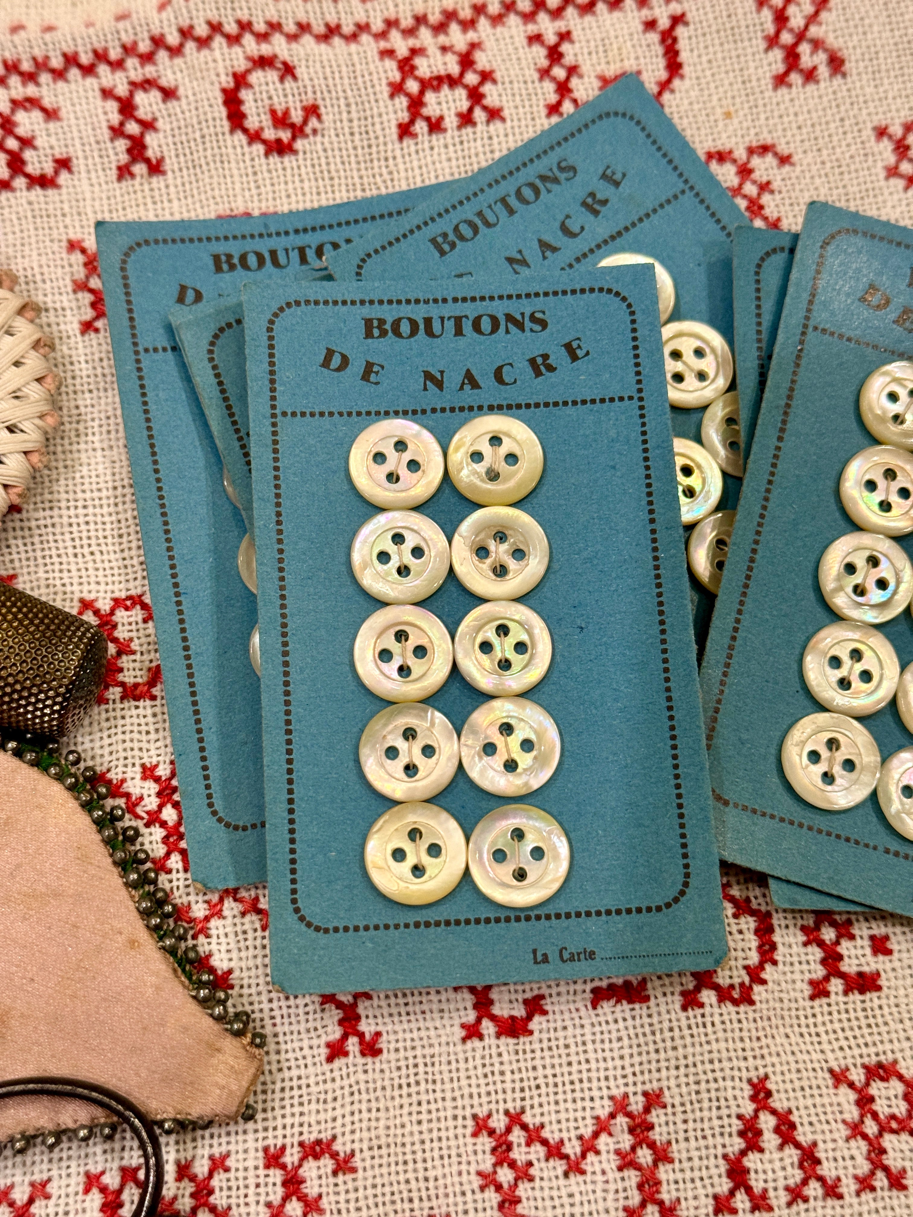 French .45 "Boutons de Nacre" cards