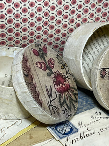 3" French Style Paper Mache Round Boxes