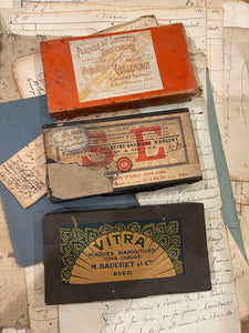 Original Antique French Paper Boxes