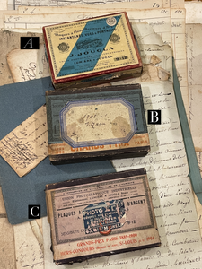 Original Antique French Paper Boxes