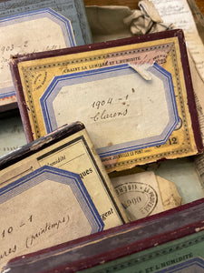 Original Antique French Paper Boxes - Set F