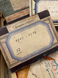 Original Antique French Paper Boxes - Set G