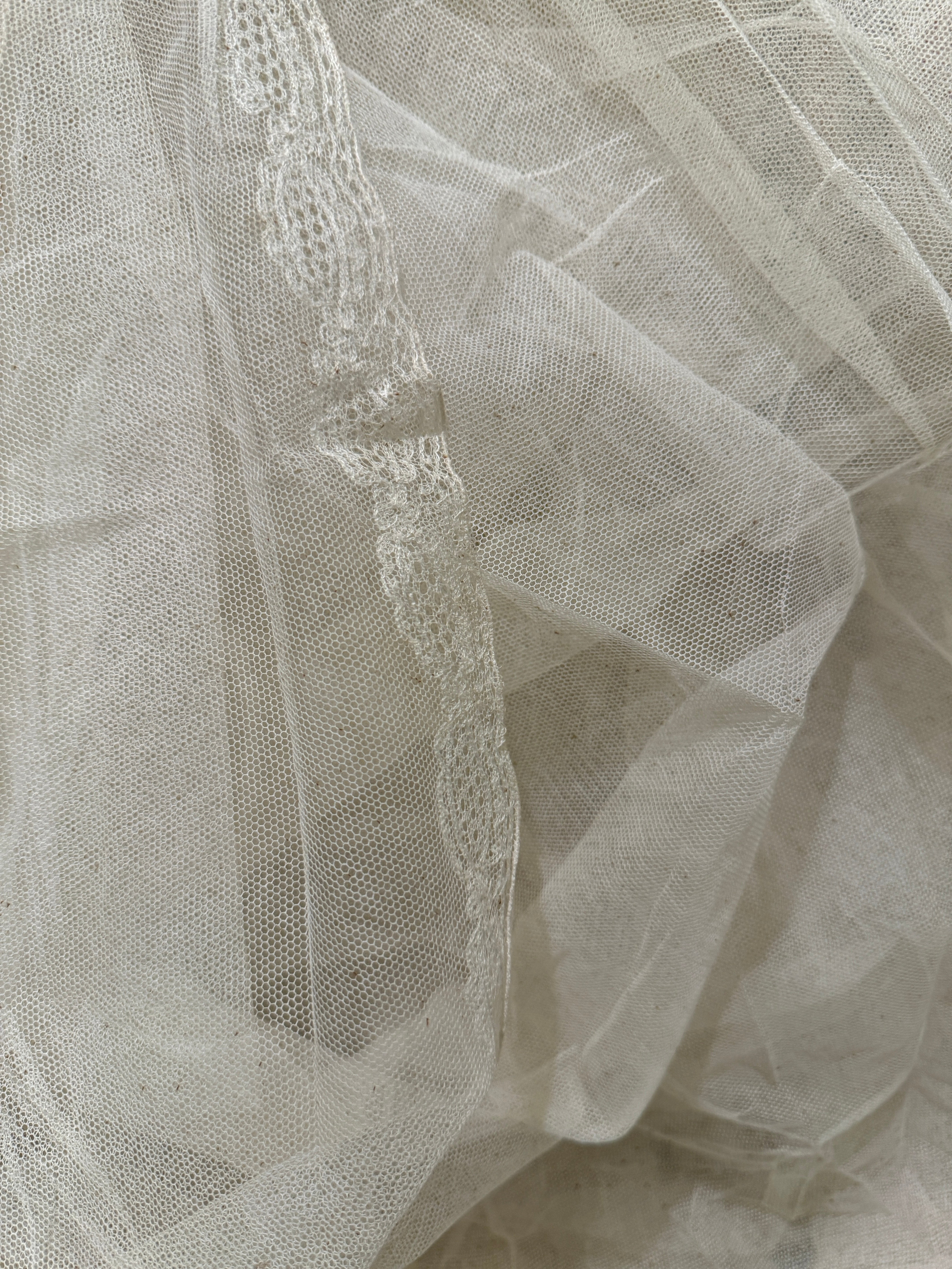 Large Tulle Wedding Veil with Velvet Flowers