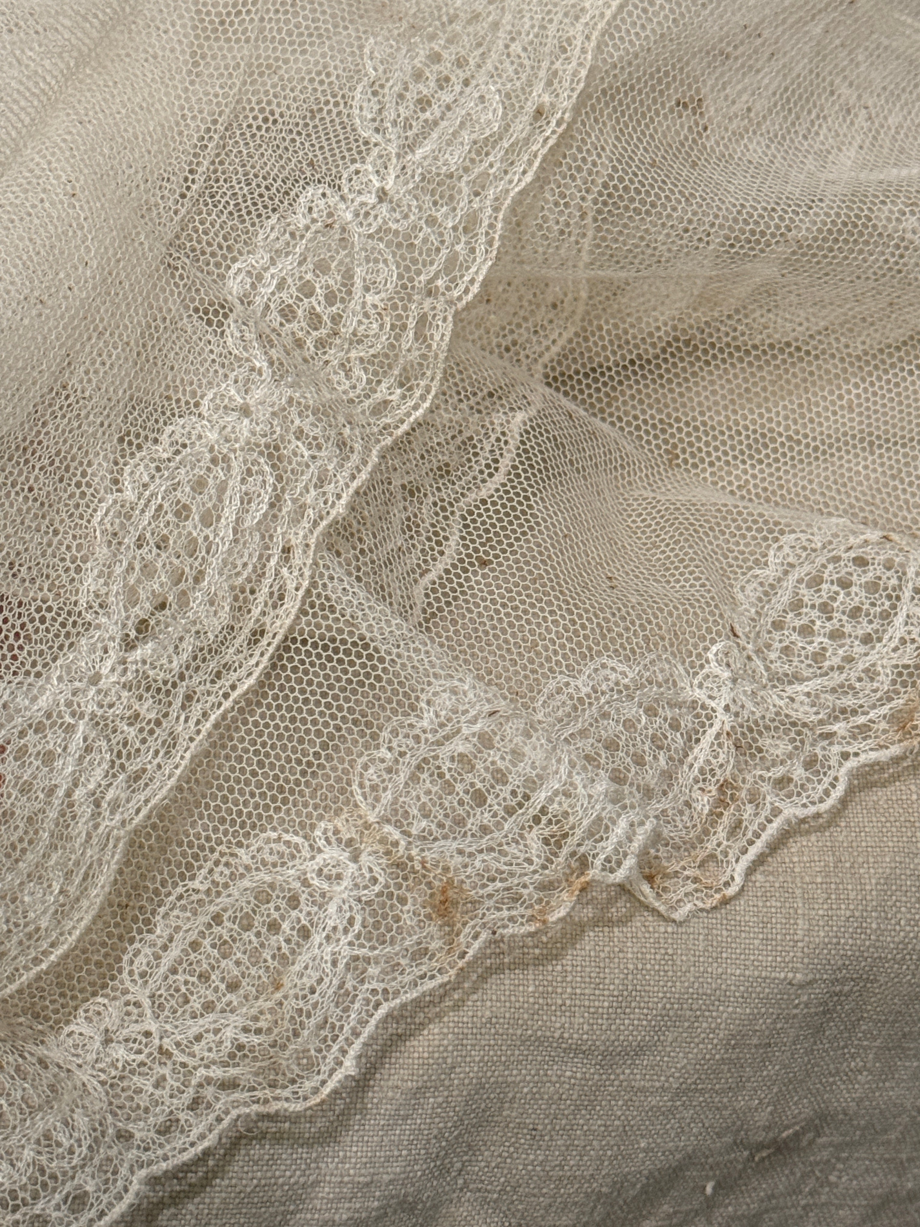 Large Tulle Wedding Veil with Velvet Flowers