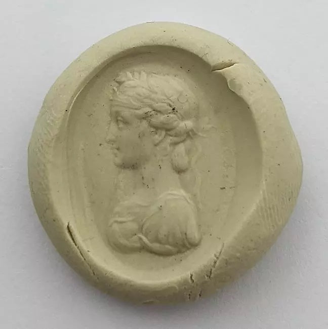 1800s Victorian Classical Cameo Glass Intaglio Seal