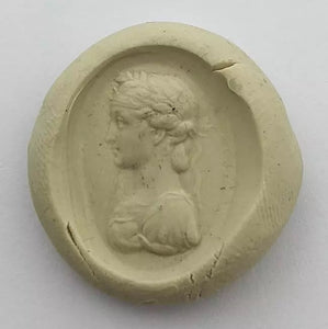 1800s Victorian Classical Cameo Glass Intaglio Seal
