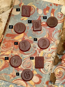 Antique French 1800s Carved Carnelian Monograms