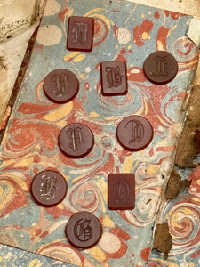Antique French 1800s Carved Carnelian Monograms