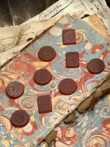 Antique French 1800s Carved Carnelian Monograms