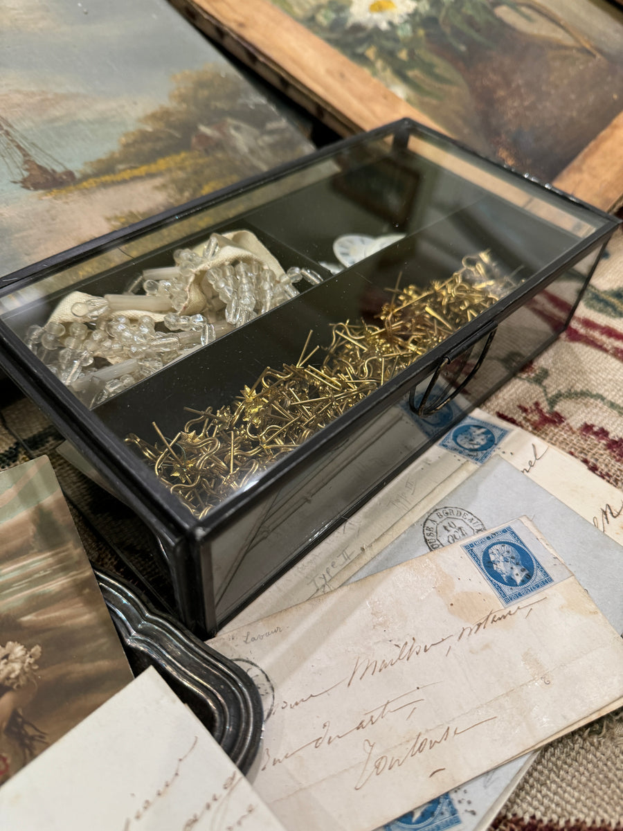 Leaded Glass Box with Galvanized Insert – Monahan Papers