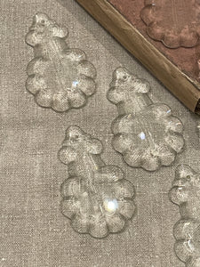 Antique French Fat Scalloped Pendalogue Crystal Prisms