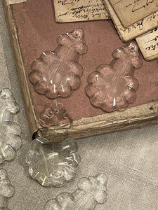 Antique French Fat Scalloped Pendalogue Crystal Prisms