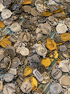 Antique French Rosary Hearts - Sets/5