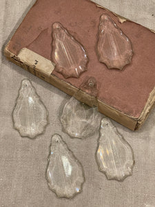 Antique French 3" Pendalogue Crystal Prisms