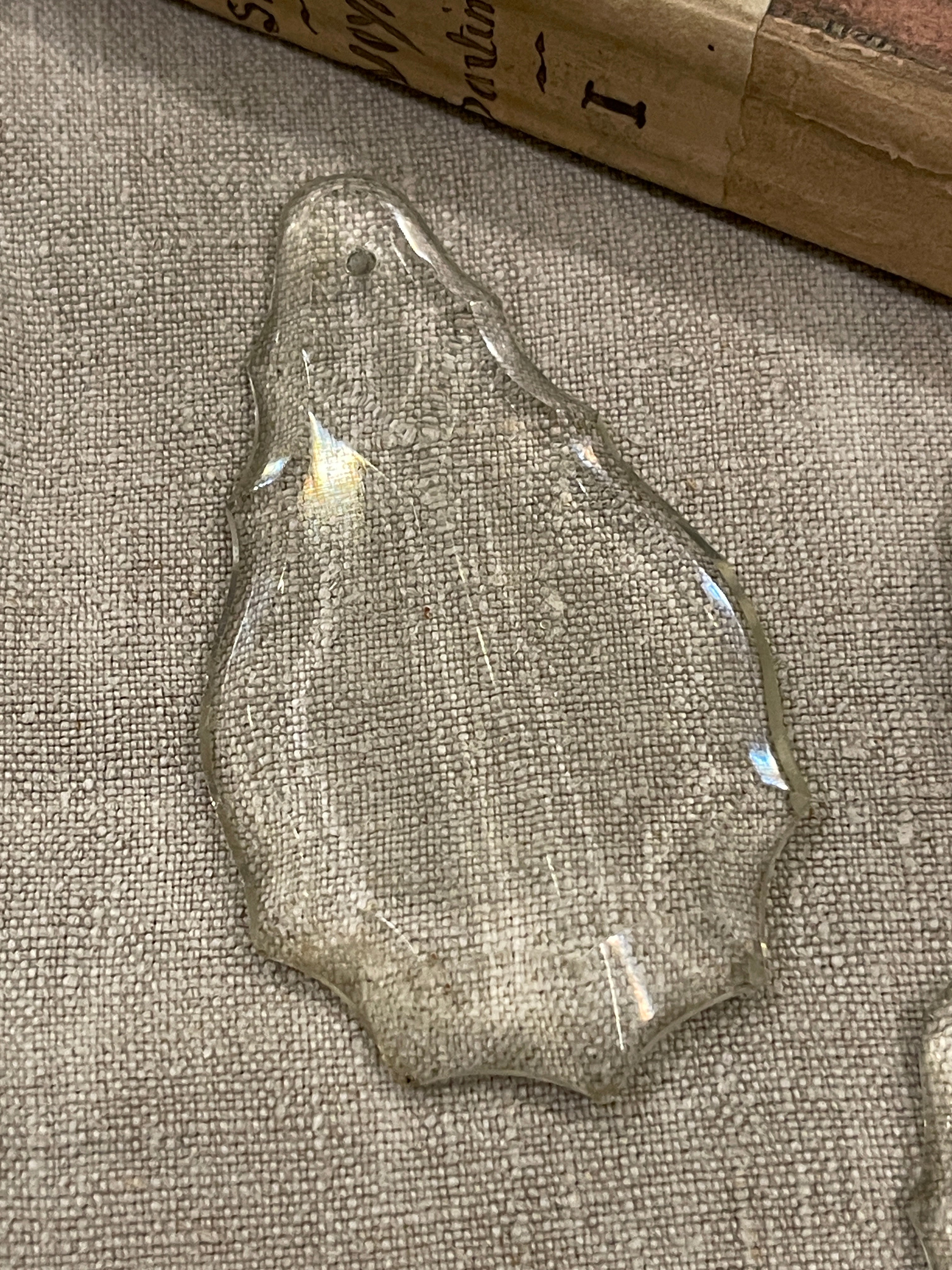 Antique French 3" Pendalogue Crystal Prisms