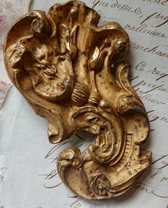 19th Century French Gilded Tole Cache Clous