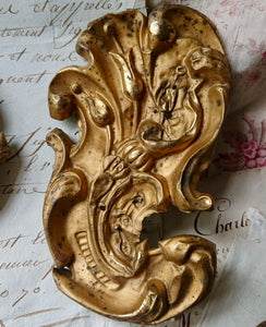 19th Century French Gilded Tole Cache Clous