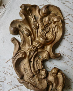 19th Century French Gilded Tole Cache Clous