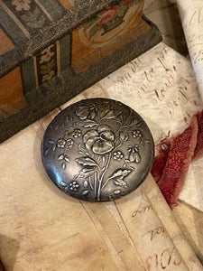 RESERVED - French Silver Compact