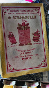 Antique Haberdashery Collection of Yellow Coton Mercerise