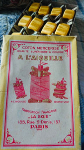 Antique Haberdashery Collection of Yellow Coton Mercerise