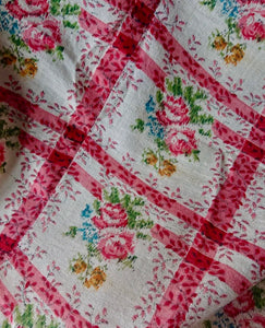Antique French Printed Cotton Floral