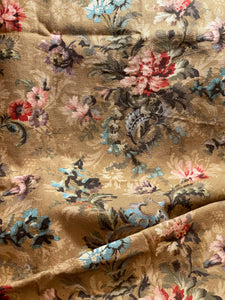 Beautiful 1800's Cotton Weave Floral *