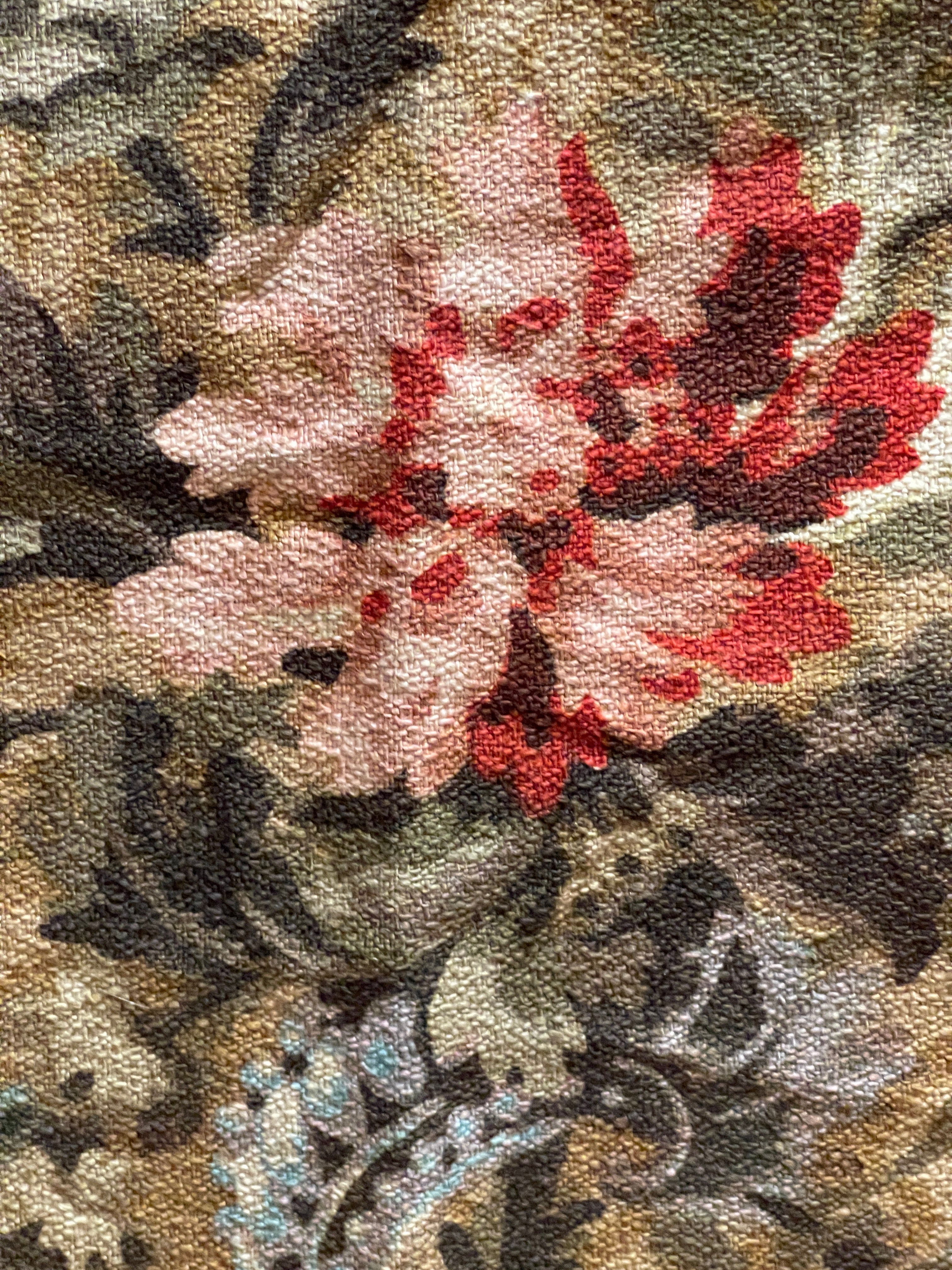 Beautiful 1800's Cotton Weave Floral *