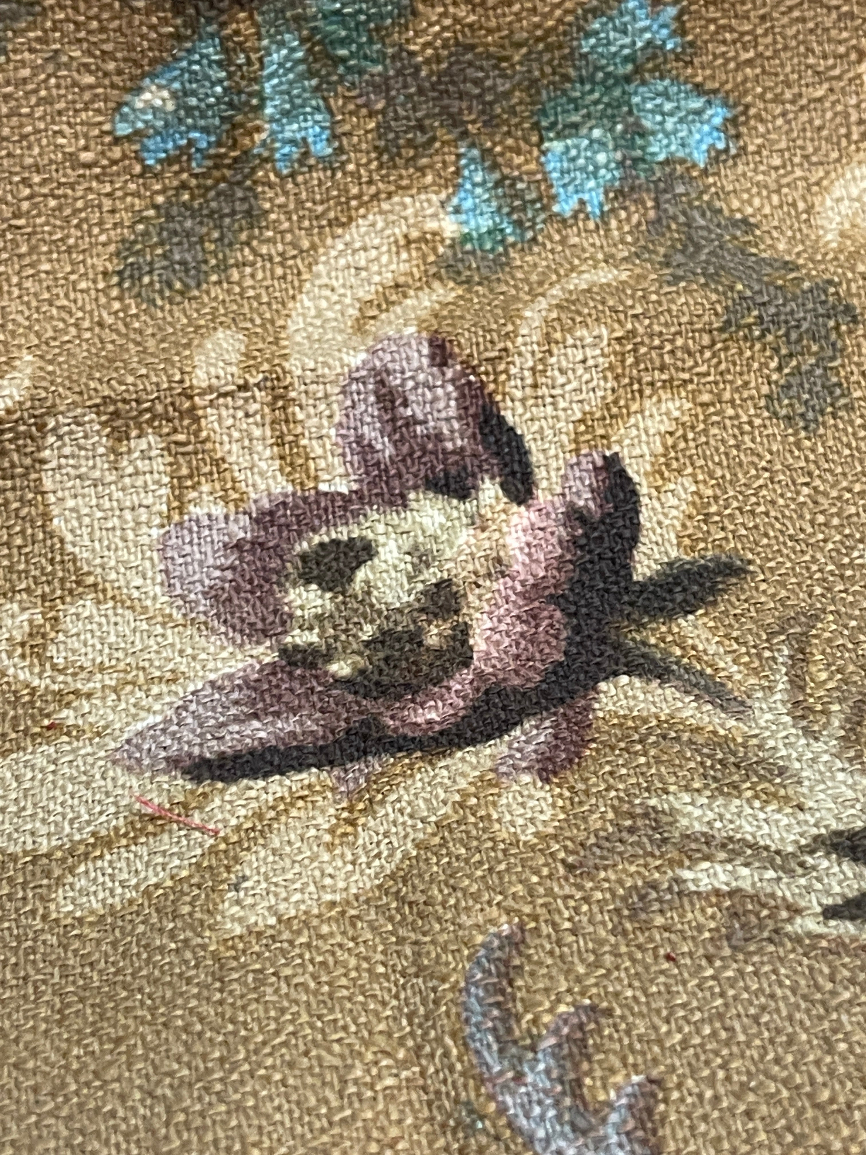 Beautiful 1800's Cotton Weave Floral *