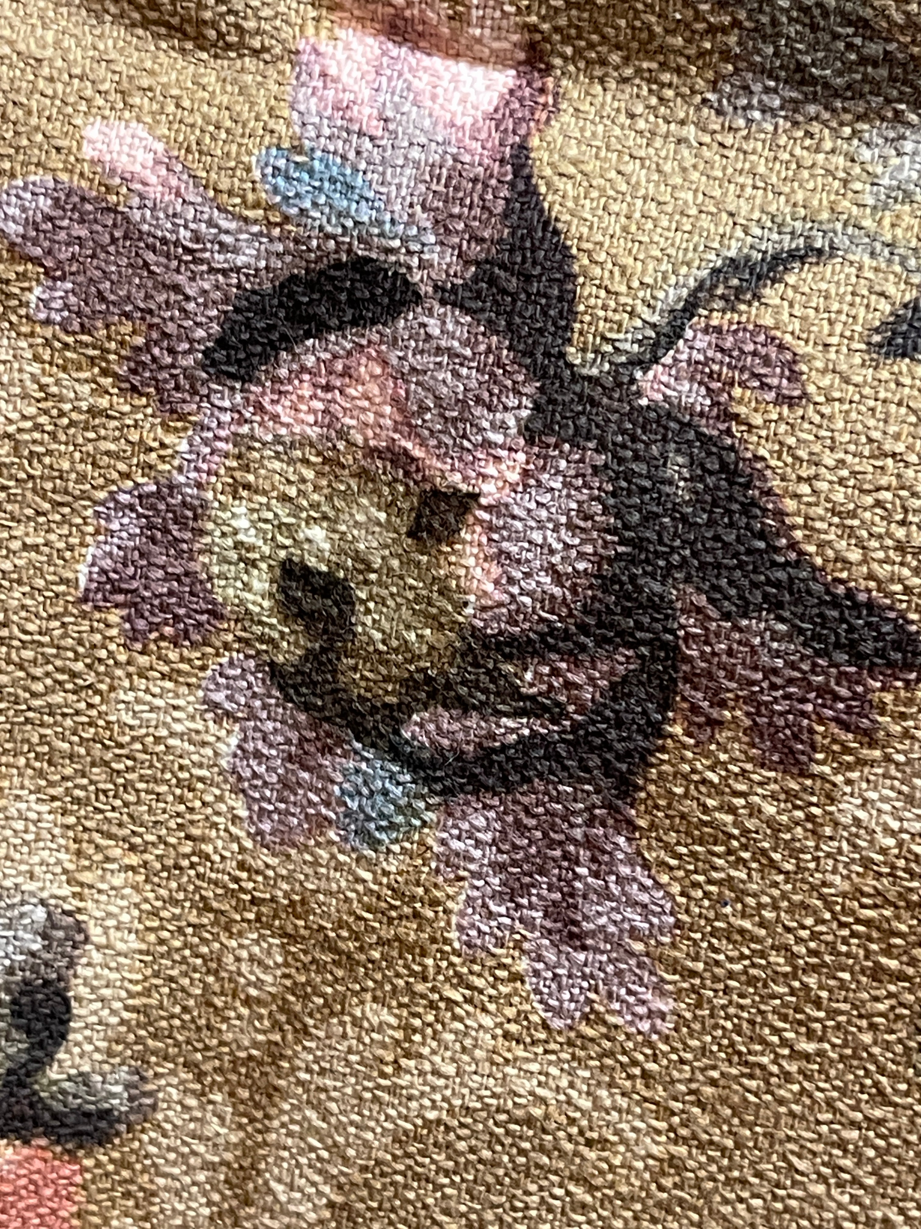 Beautiful 1800's Cotton Weave Floral *