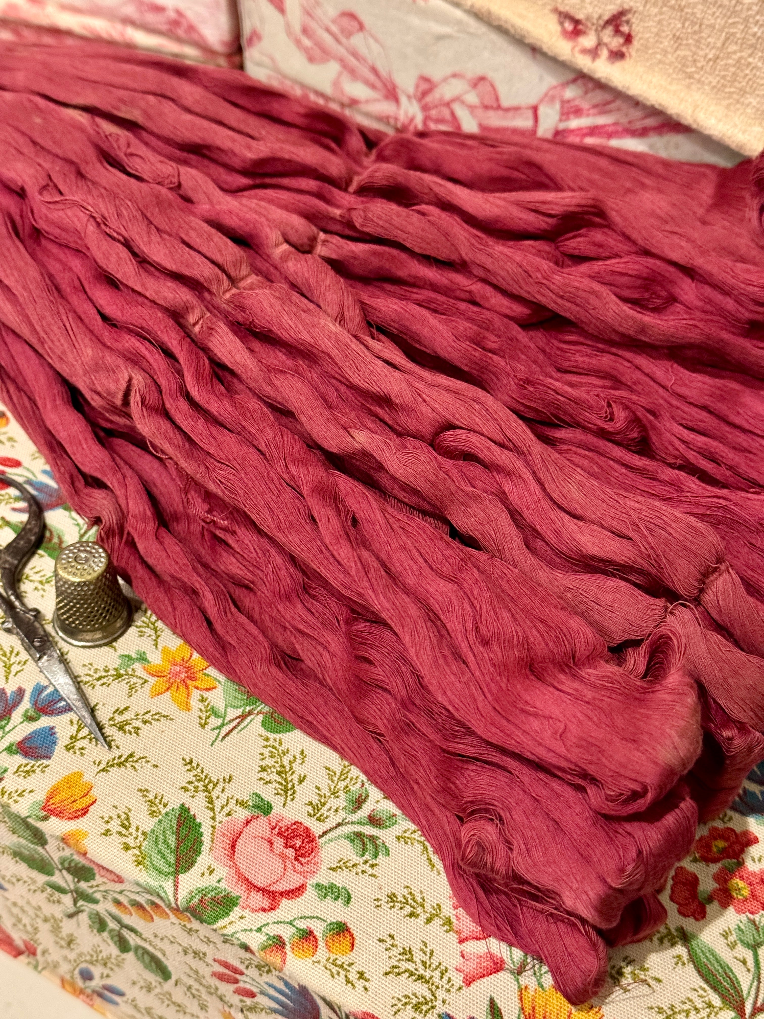 Beautiful Antique French Thread - Cranberry