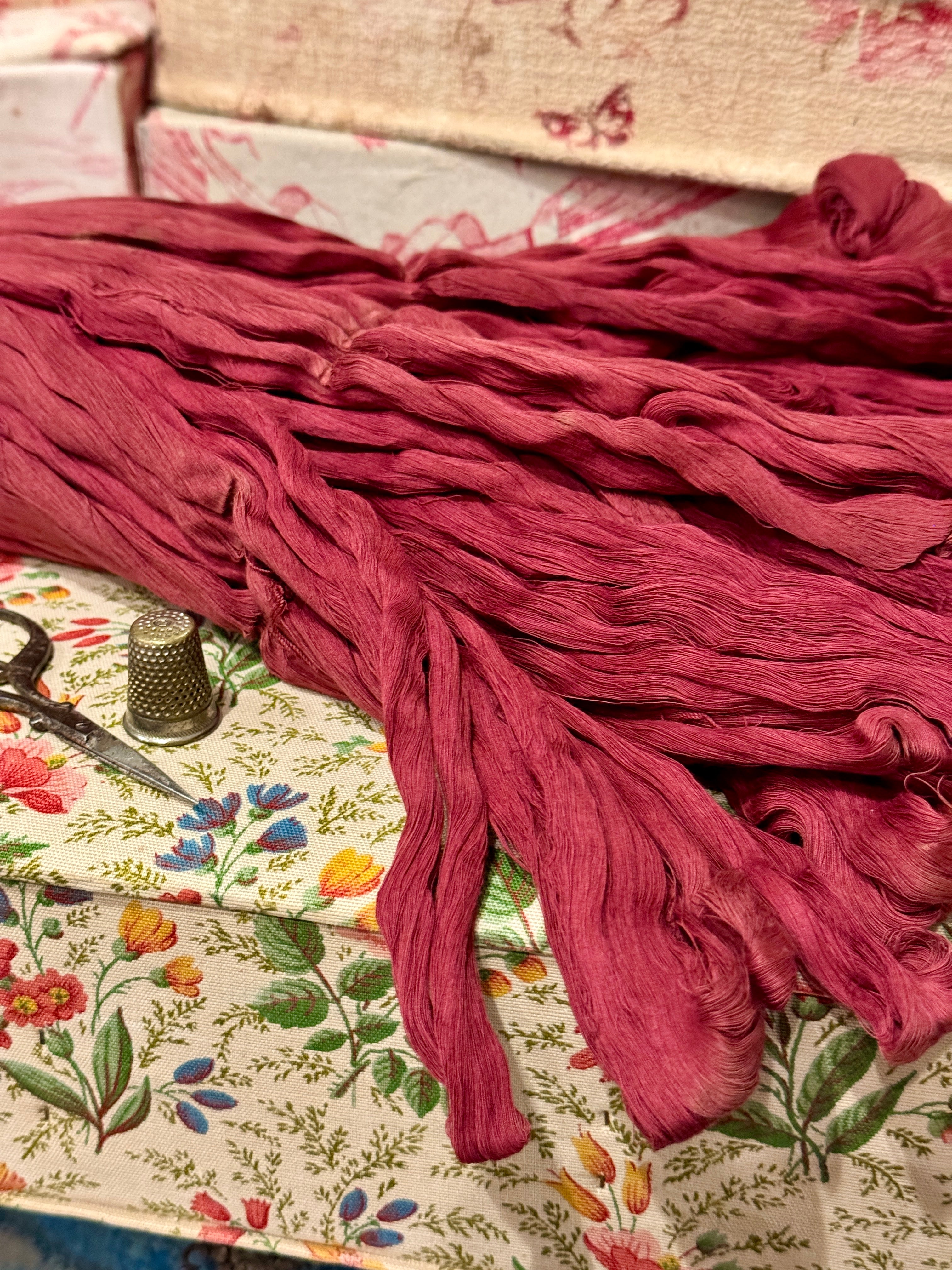 Beautiful Antique French Thread - Cranberry