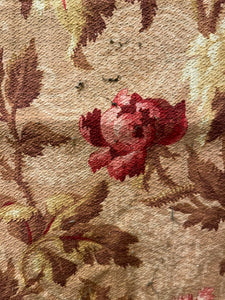 Antique 1800's French Textured Cretonne Cotton Weave