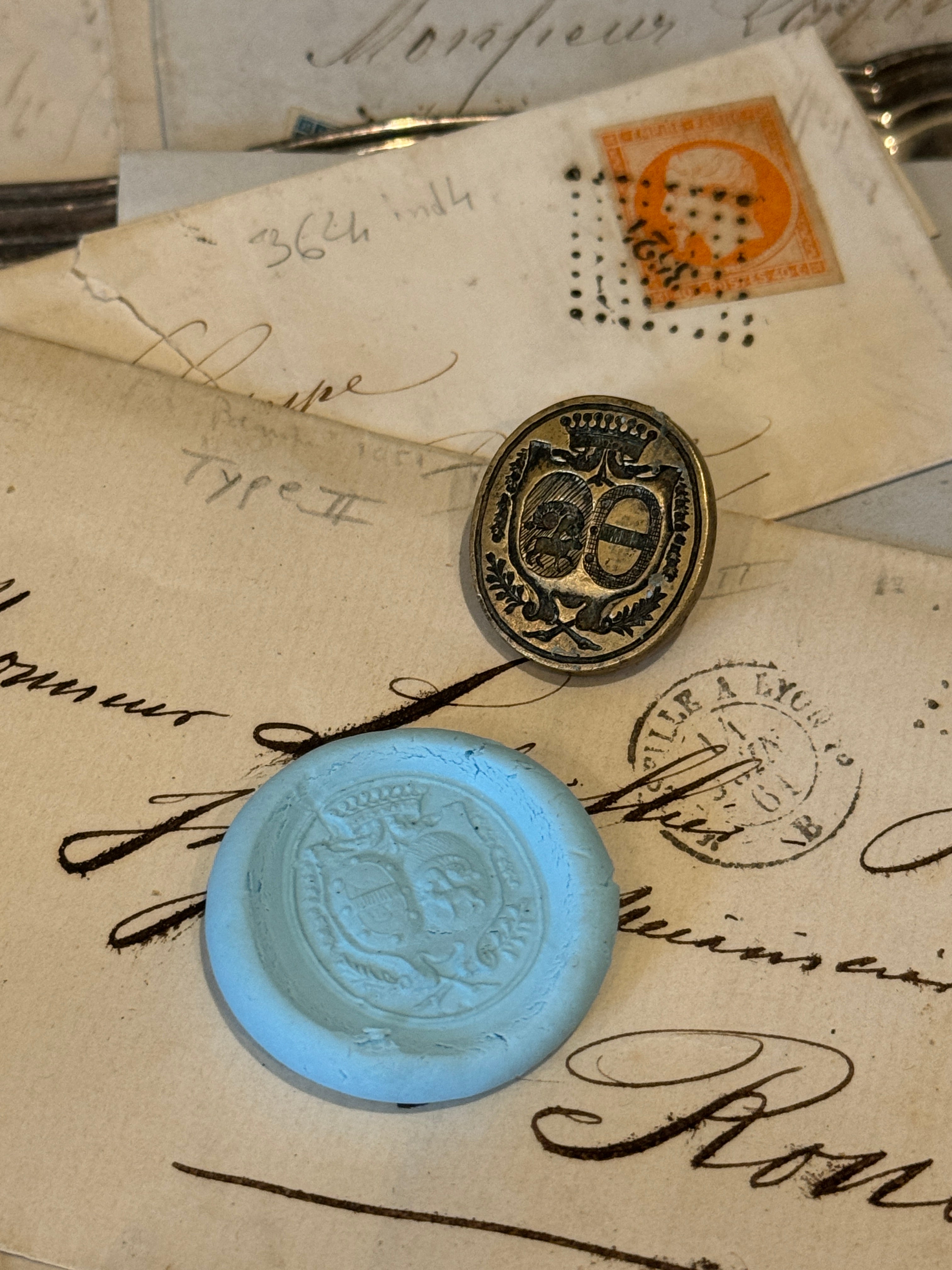 Antique 1800's French Armorial Seal