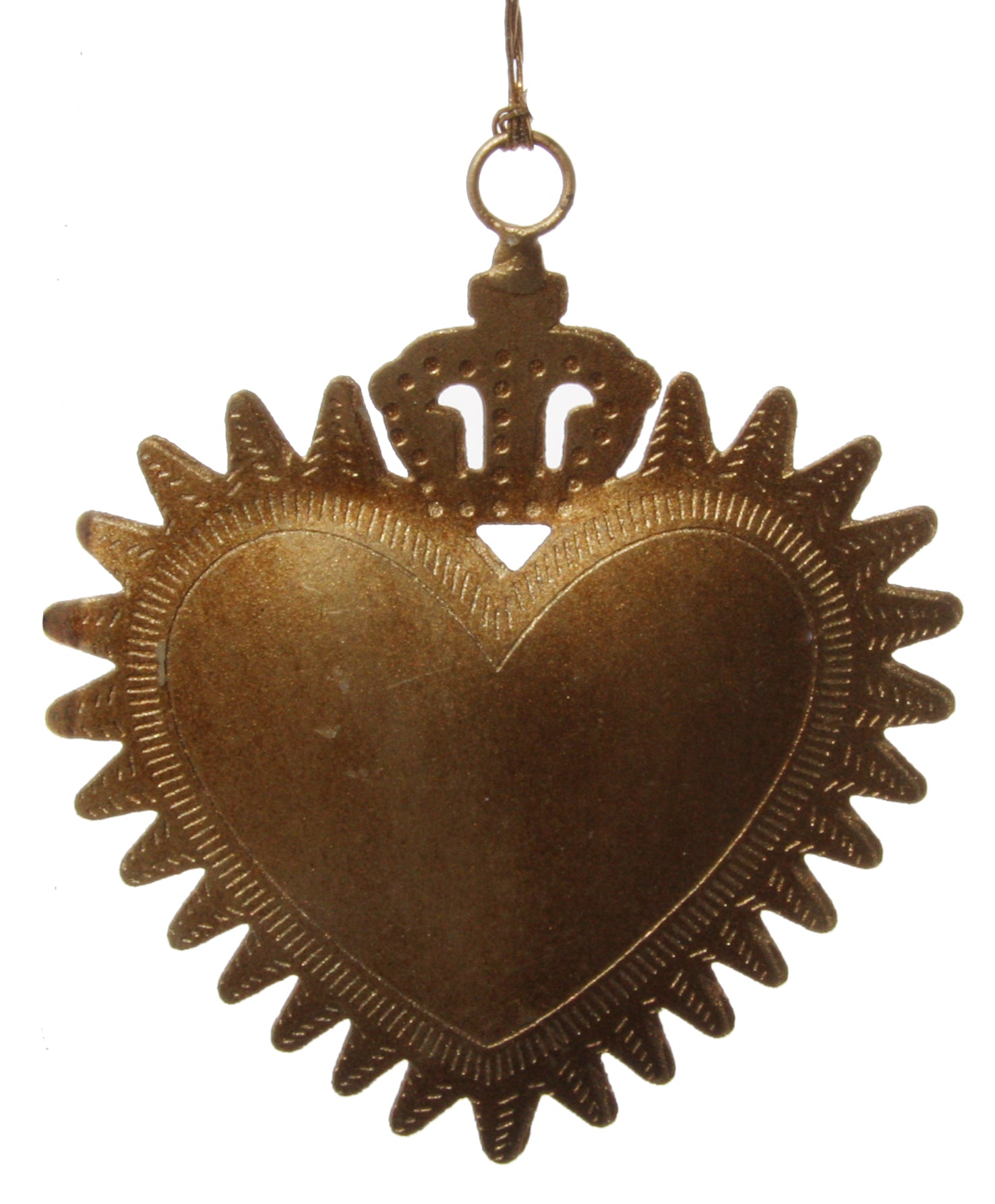 Sacred Heart Crowned Ex-Voto Ornament