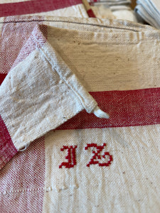 Antique Linen/Hemp Red Torchon  - DZ