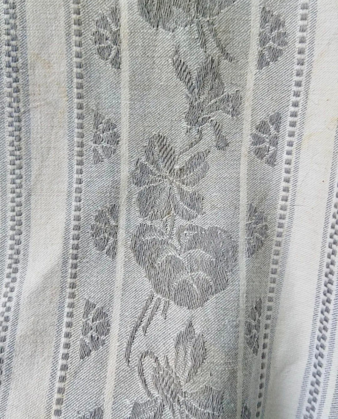 Antique 1800s Damask Ticking  *