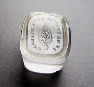 Antique Georgian Intaglio Seal  - "I ONLY CHANGE IN DEATH"