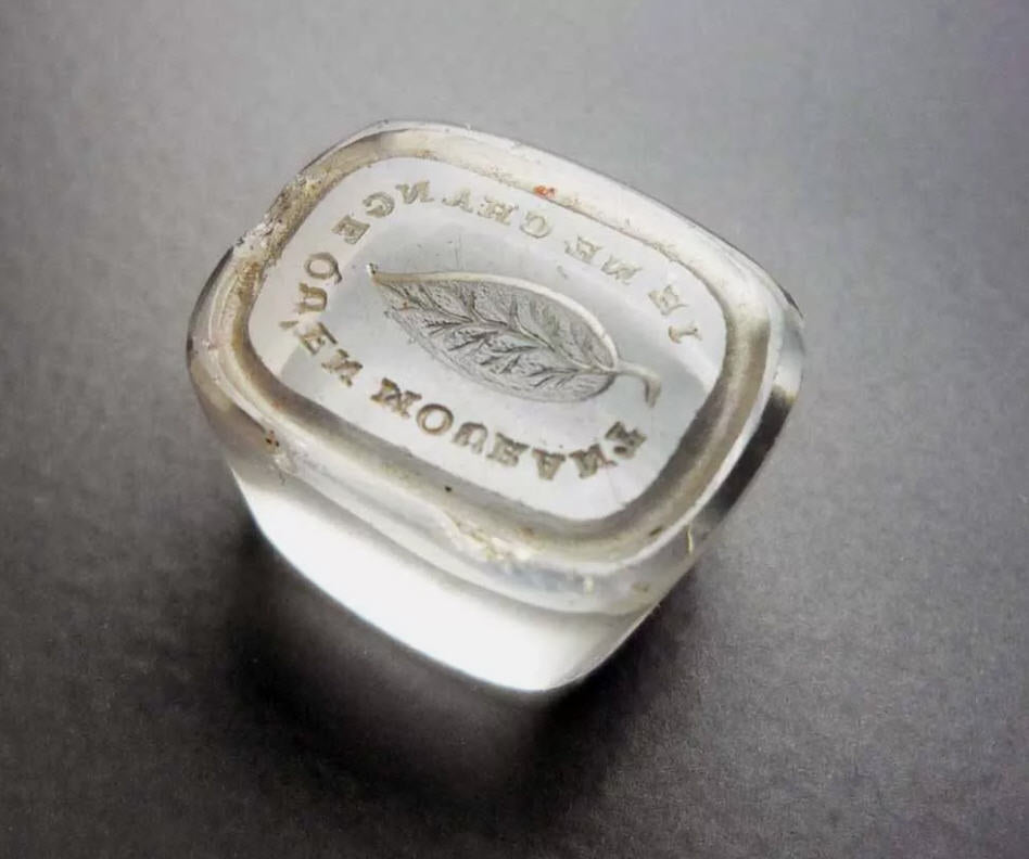 Antique Georgian Intaglio Seal  - "I ONLY CHANGE IN DEATH"