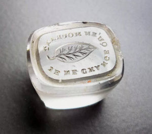 Antique Georgian Intaglio Seal  - "I ONLY CHANGE IN DEATH"