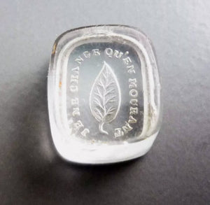 Antique Georgian Intaglio Seal  - "I ONLY CHANGE IN DEATH"