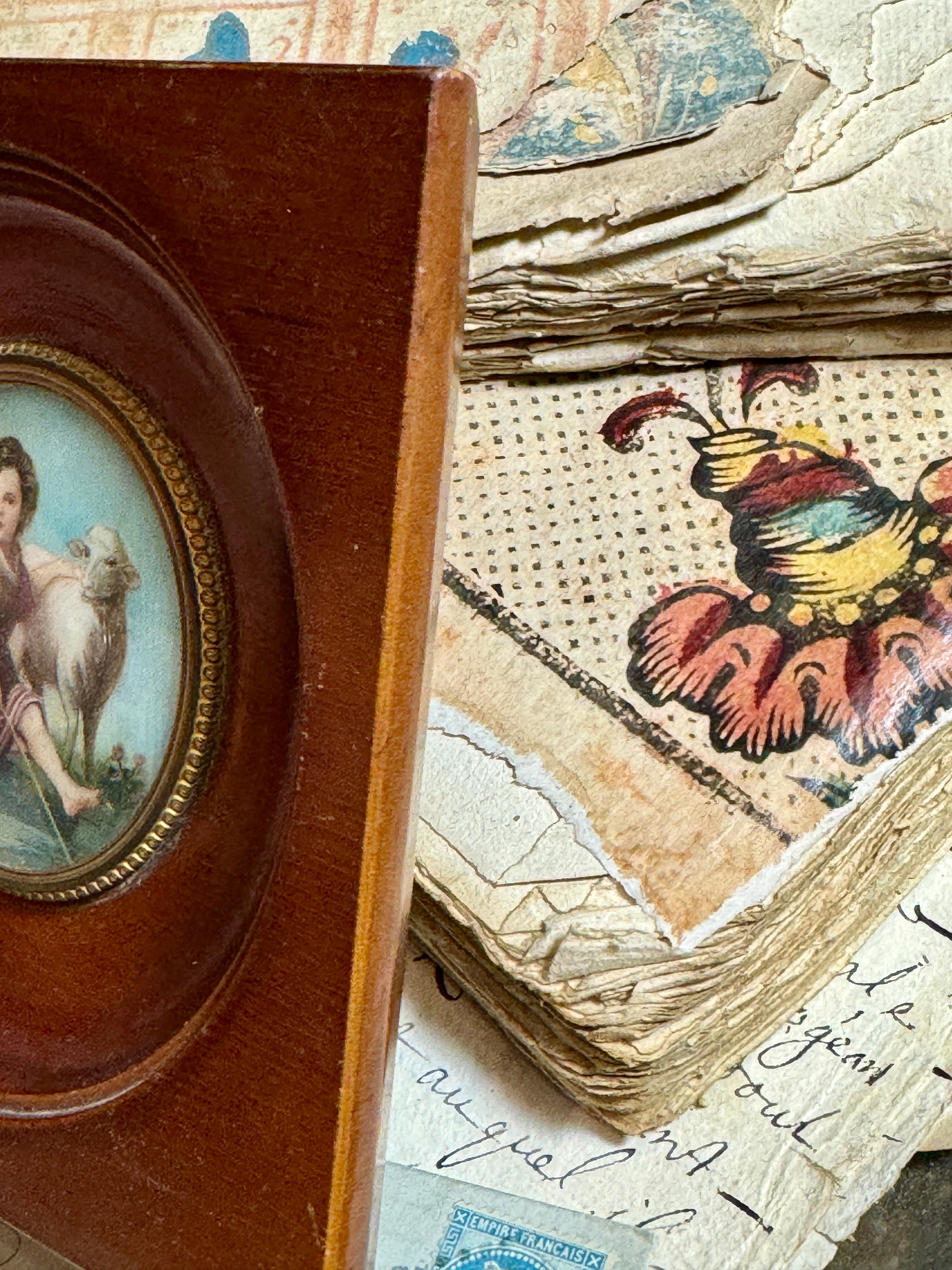 Antique French Miniature Portrait