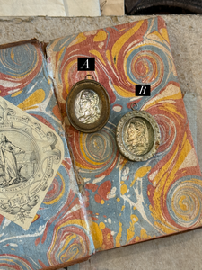 1800s French Empty Casket Seal Relic Containers