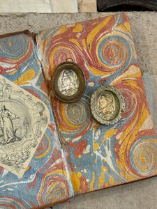 1800s French Empty Casket Seal Relic Containers
