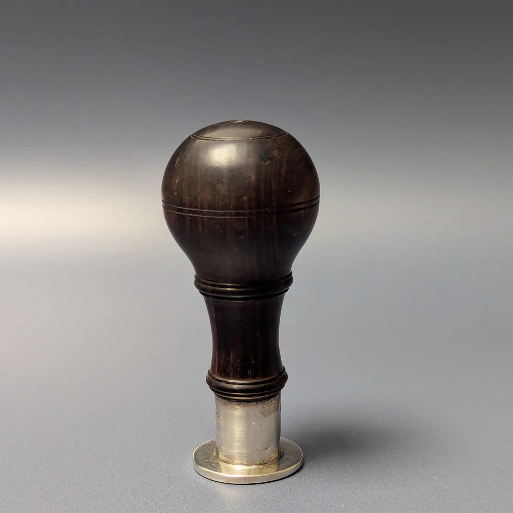 Fine 18th Century English Silver Lignum Vitae Armorial Desk Seal - Earl of Ducie